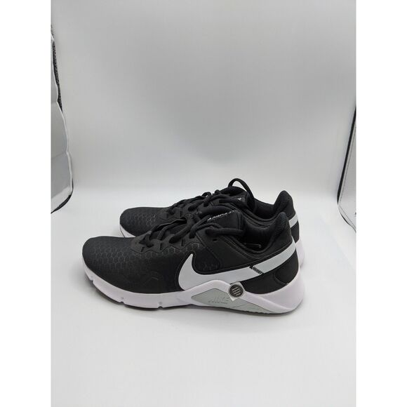 Nike Women's Legend Essential 2 Sneakers, Black/White, 7.5 Medium US - Picture 1 of 12